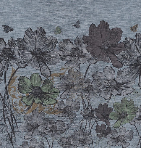 Jeans Flowers Tapete