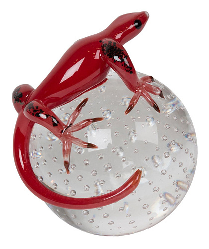 Gecko auf Kugel Figur