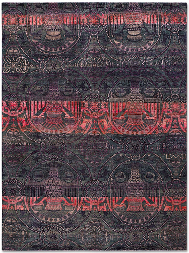 Original auf Natur-Schwarz Teppich