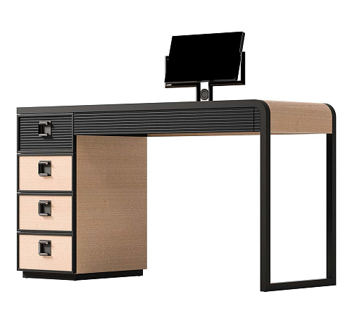 Schwarz‑Beiger Schminktisch