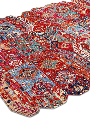 Multishape Color auf Rot 274 × 365 cm Teppich