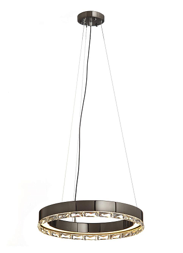 Asfour Dunkelnickel Ring LED-Kronleuchter