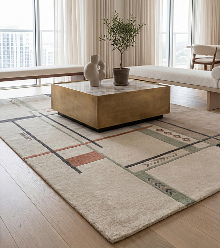 Architect Lines Taupe Teppich
