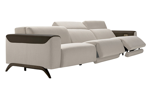 Atlanta Schwarz-Weißes 3-Sitzer Relaxsofa