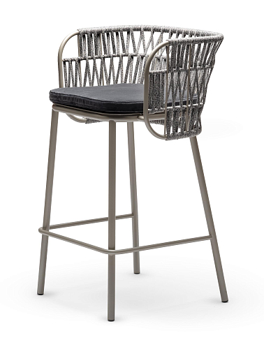 Jujube SG-Int Schwarz/Sand Outdoor-Barstuhl