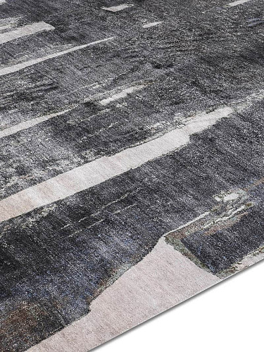 Schwarz auf Beige Teppich