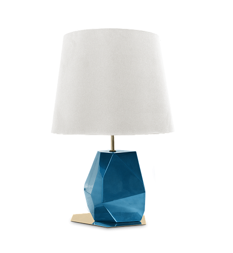Essence Kleine blaue Tischlampe