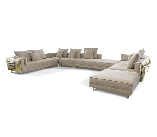 Imperia Creme‑Modulares Sofa