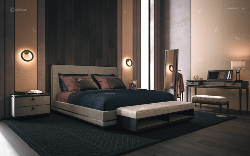 Bett mit Kopfteil