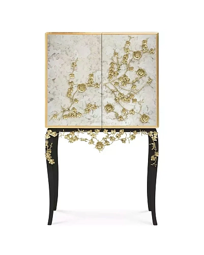 Mirage Gealterter Spiegel‑Barschrank