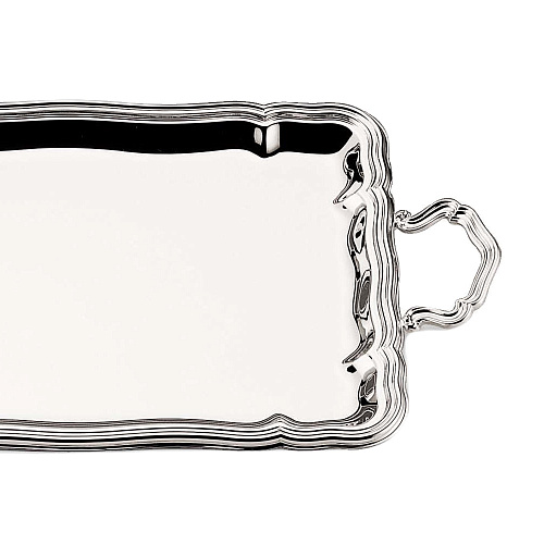 ‘siebenhundert’ versilbertes Tablett mit Griffen