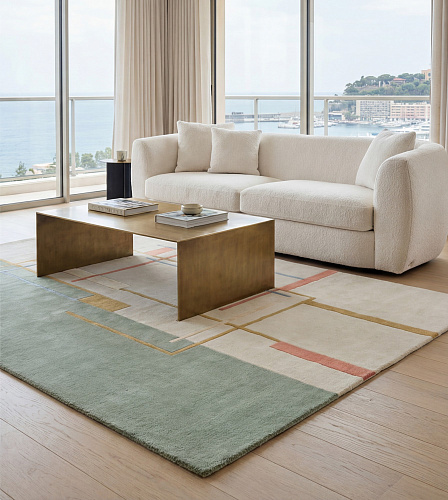 Linear Atlas Green Teppich