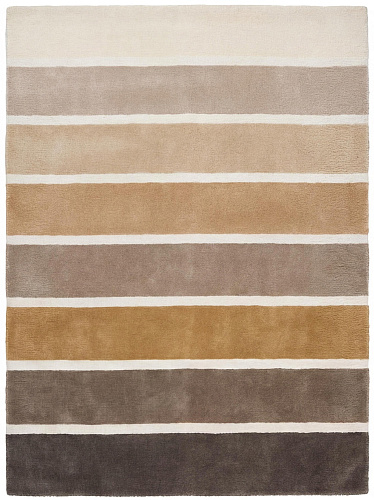 Layered Stripes Brown Teppich