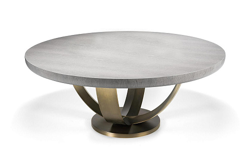 Runder Bronze‑Esstisch