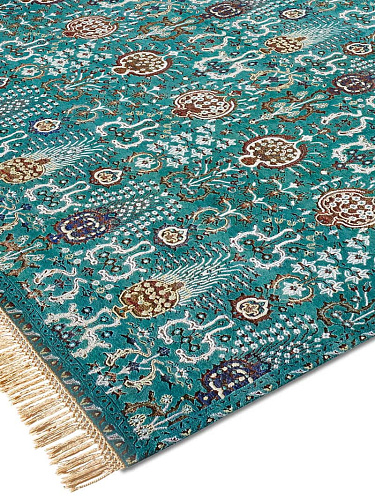Isfahan Reverse Original auf Midnight Green Teppich