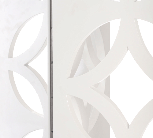 Perlmuttweißer Paravent