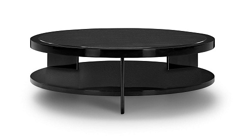 Schwarzer runder Couchtisch 120 cm