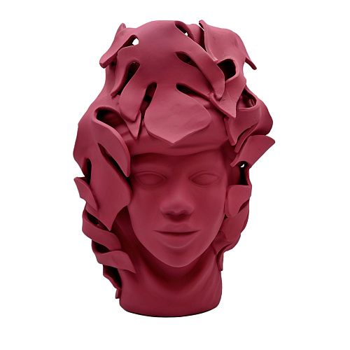 Maure‑Kopf rosa Skulptur