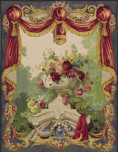 Florale Draperie Wandteppich