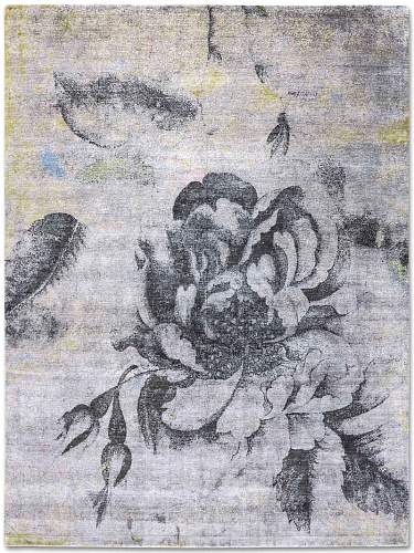 Flowers Original auf Grau Teppich