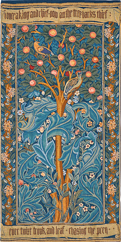 Der Specht, mit Pergament, William Morris Wandteppich