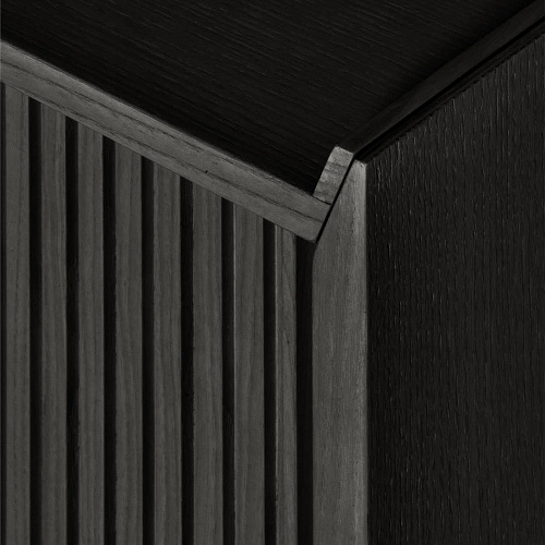 Sipario Niedriges schwarzes Sideboard mit 2 Türen