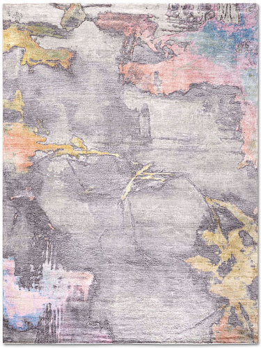 Pastel Sun auf Hellgrau Teppich