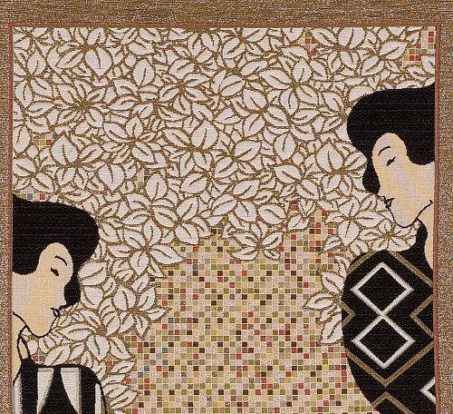 Dame nach Klimt Wandteppich