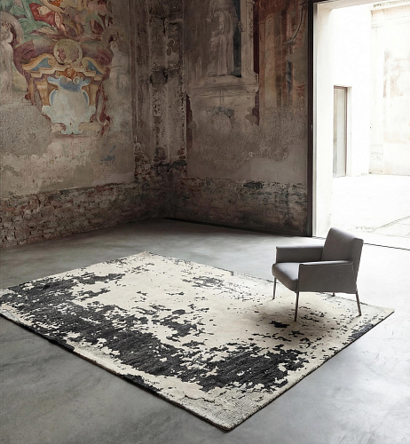 Monochrome Weathered Canvas Teppich