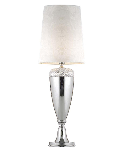 Polierter Nickel Kristall-Tischlampe