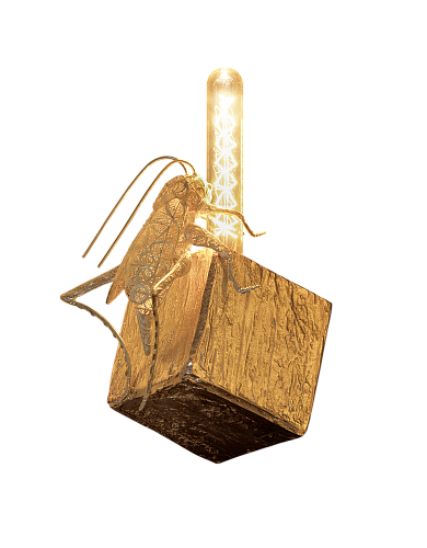 Geoden‑Filigran Cricket kleine Wandleuchte