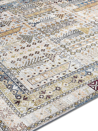 Soul Grey Yellow auf Grau Teppich