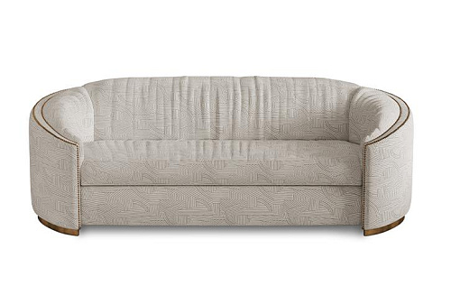Premium Comfort Beiges Geschwungenes Sofa
