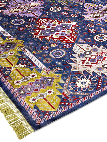 NewTribal Colorful auf Mitternachtsblau Teppich
