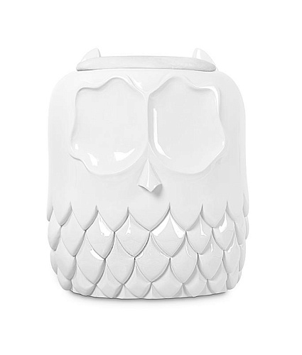 Weise Eulen‑Hocker