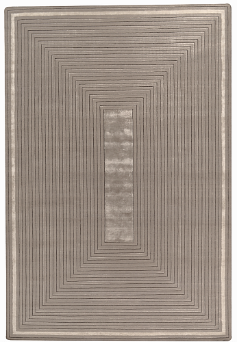 Handgeknüpfter Beige Gerahmt Teppich