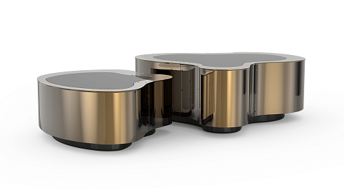 Crest Polierte Patina Couchtisch‑Set