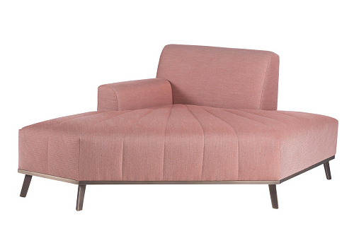 Ausziehbare Récamiere in Rosa