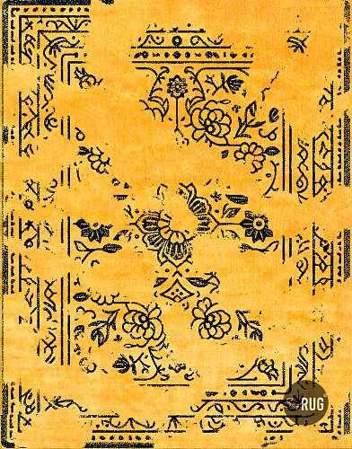 Agra Black / Gold Teppich