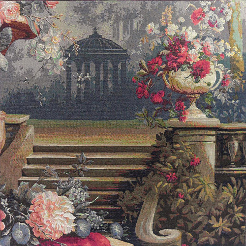 Kiosk und Bouquet Wandteppich