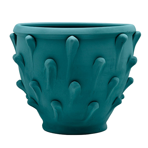 Teal handgeformte Vase