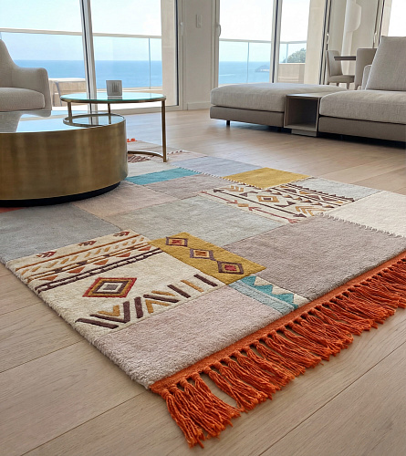 Patchwork Grid Teppich