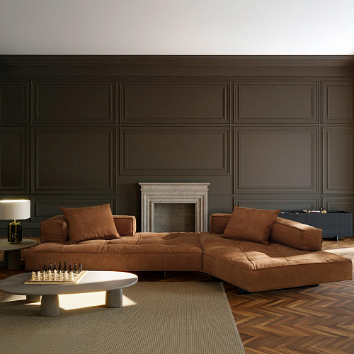 Nubuk Leder-Sofa