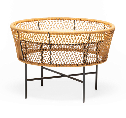 Tamburo ME Runder Gelber Outdoor-Loungetisch