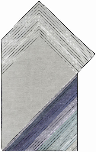 Handgeknüpfter Geometrischer Teppich aus Wolle & Viskose