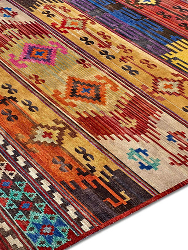 Original auf Natur-Schwarz Teppich