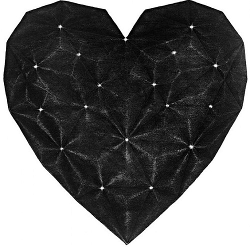 Heart Diamond Schwarz Teppich