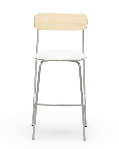 Lena SG-75 Weißer Eschenholz-Barhocker