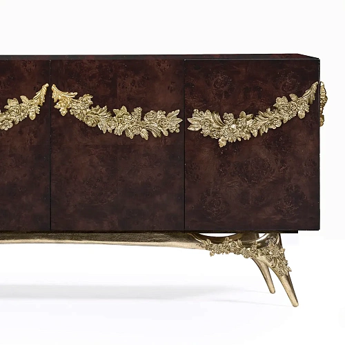 Majestica Walnusswurzel‑Furnier‑Sideboard