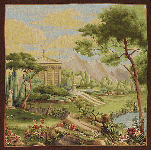 Panorama Gartenblick Wandteppich